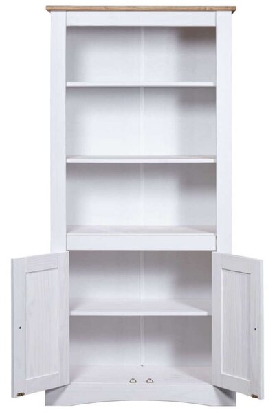 VidaXL Corona Stílusú Fa Tálalószekrény - Fehér - 80x40x170 cm