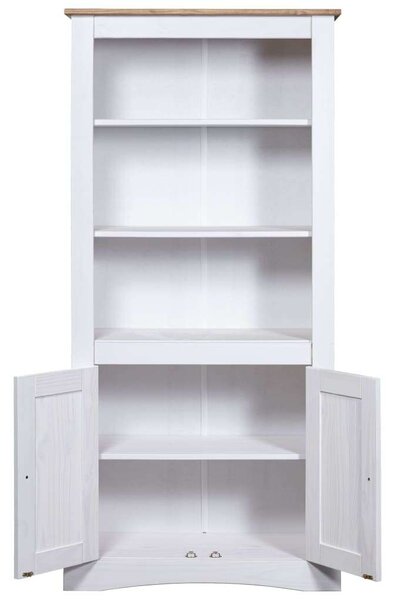 VidaXL Corona Stílusú Fa Tálalószekrény - Fehér - 80x40x170 cm