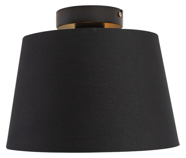 Mennyezeti lámpa pamut búrával fekete arannyal 25 cm - Combi Black