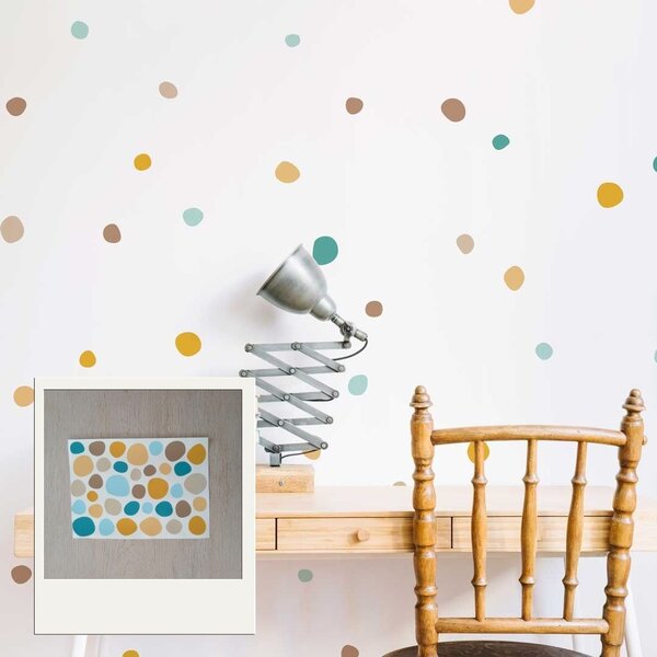 OUTLET - Gyerekszobai falmatrica - szabálytalan pötty (tengerpart)