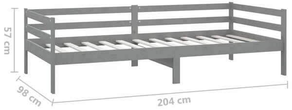 VidaXL Kanapéágy - Tömör Fenyőfa - 90x200 cm