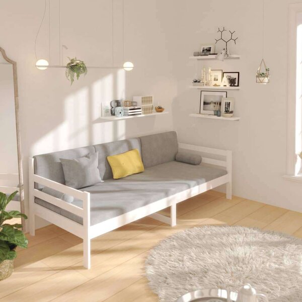 VidaXL fehér tömör fenyőfa kanapéágy 90 x 190 cm