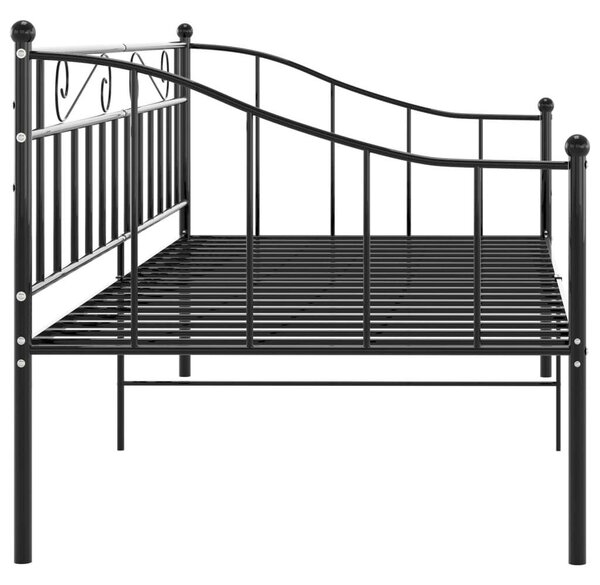 VidaXL fekete fém kanapéágykeret 90 x 200 cm