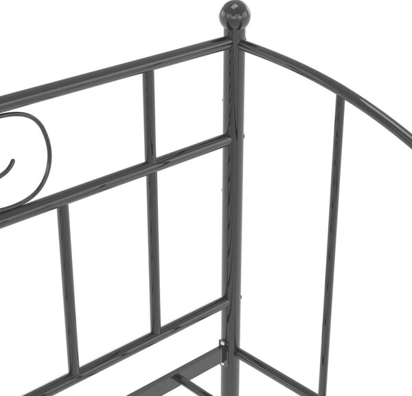 VidaXL fekete fém kanapéágykeret 90 x 200 cm