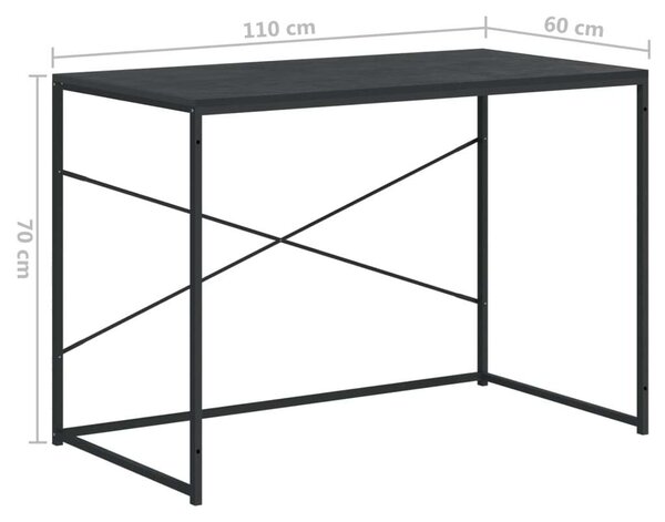 VidaXL Íróasztal - Fekete - 110x60x70 cm