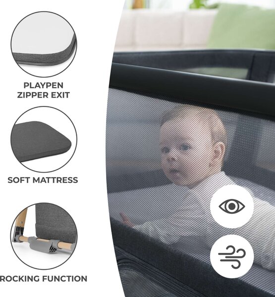 Kinderkraft Sofi 4in1 Gyerekágy - barna-szürke