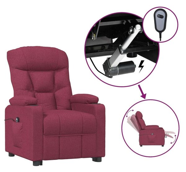 VidaXL Elektromos Dönthető Fotel - Bordó Szövet