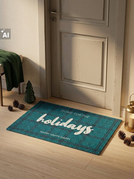 Sinsay - Karácsonyi lábtörlő felirattal Holidays - zöld