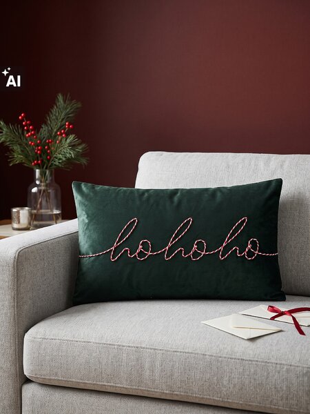 Sinsay - Karácsonyi díszpárna felirattal - zöld