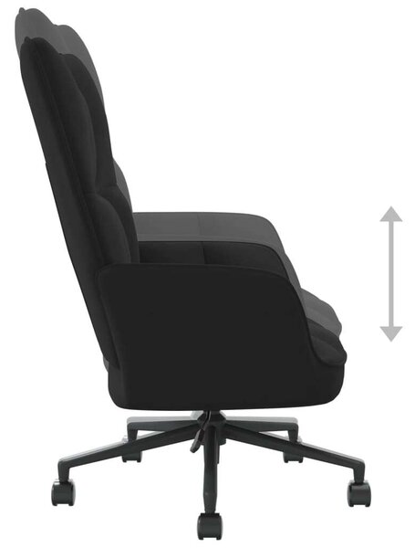 VidaXL fekete bársony pihenőszék