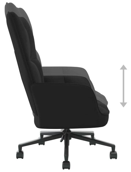 VidaXL fekete bársony pihenőszék