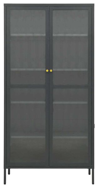 Acél Üveg Vitrin - 90x40x180 cm