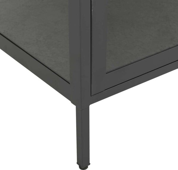 Acél Üveg Vitrin - 90x40x180 cm