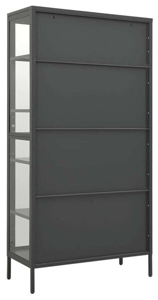 Acél Üveg Vitrin - 90x40x180 cm