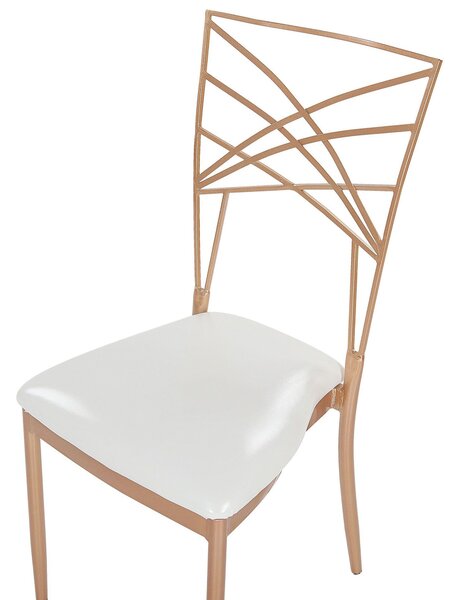 Étkezőszék kétdarabos szettben GIRARD Fém Rose gold