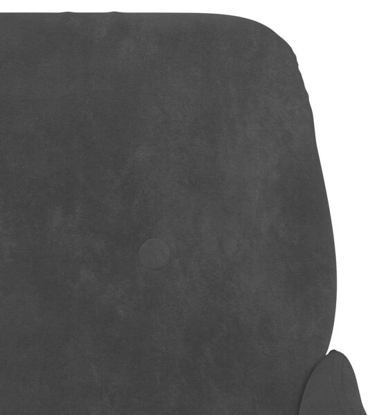 VidaXL Fekete Bársony Fotel - 62x79x79 cm