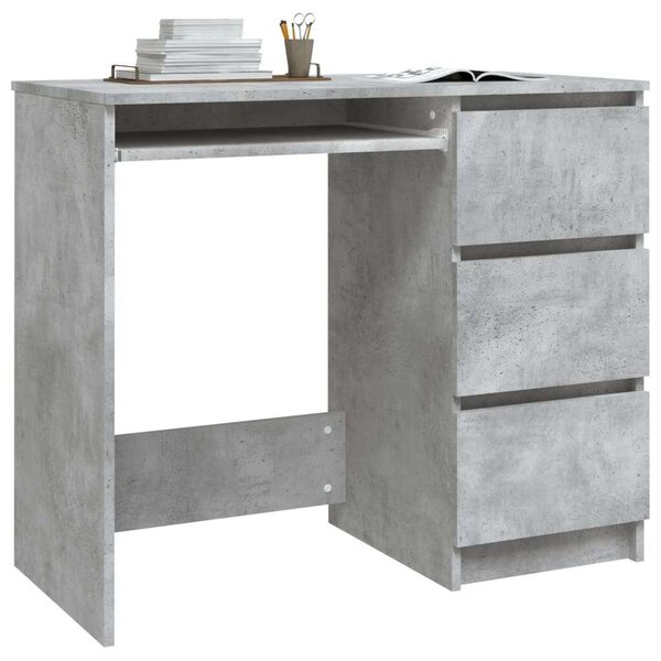 VidaXL Íróasztal - Betonszürke - 90x45x76 cm