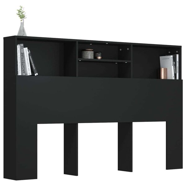 VidaXL fekete áthidaló szekrény 160 x 19 x 103,5 cm