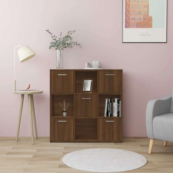 Fa Könyvespolc - 9 Rekesz - 90x30x90 cm