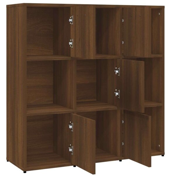 Fa Könyvespolc - 9 Rekesz - 90x30x90 cm