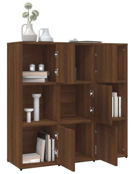 Fa Könyvespolc - 9 Rekesz - 90x30x90 cm