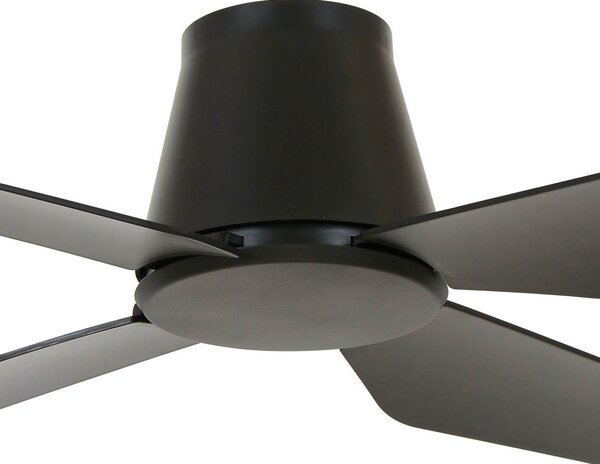 Aria CTC mennyezeti ventilátor, fekete, Ø 121 cm, csendes – Beacon Beacon Lighting, Aria CTC, Fekete, Nappali, Műanyag, Modern