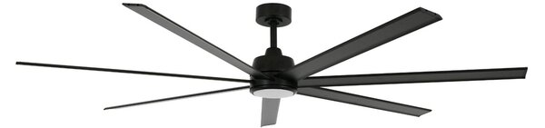 Atlanta mennyezeti ventilátor világítással, fekete, DC-meghajtású, csendes – Beacon Lighting, Atlanta, dimmable, Fekete, Nappali, Alumínium, Modern