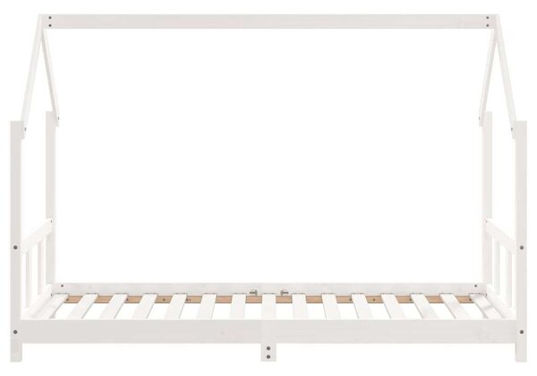 VidaXL fehér gyerek tömör fenyőfa ágykeret 90x190 cm