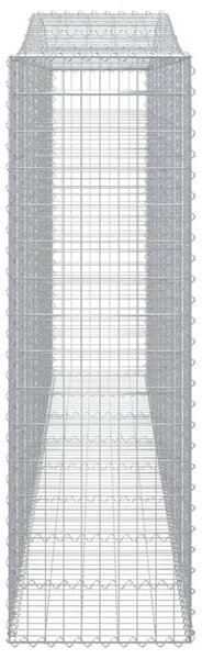VidaXL 9 db íves horganyzott vas gabion kosár 400x50x160/180 cm