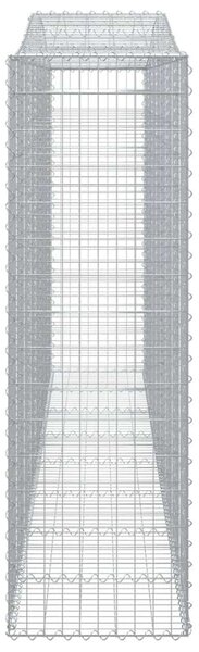 VidaXL 9 db íves horganyzott vas gabion kosár 400x50x160/180 cm