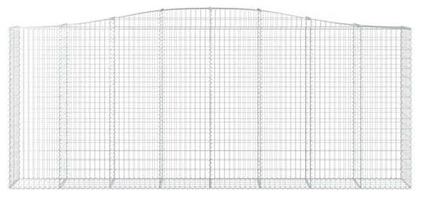 VidaXL 9 db íves horganyzott vas gabion kosár 400x50x160/180 cm