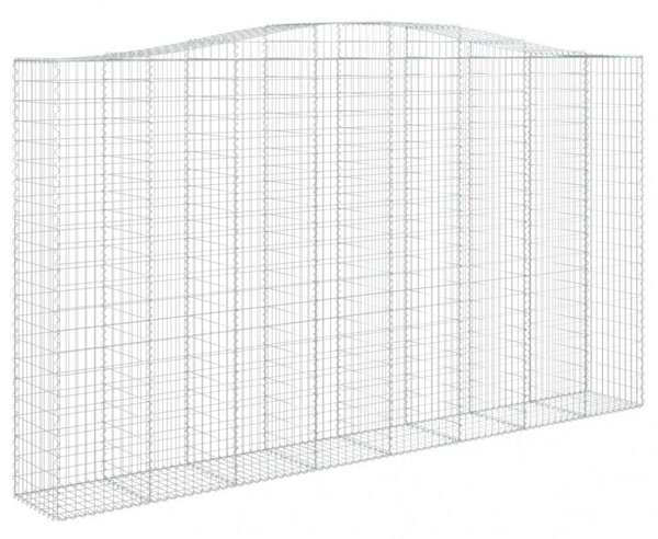 VidaXL 8 db íves horganyzott vas gabion kosár 400x50x220/240 cm