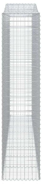 VidaXL 8 db íves horganyzott vas gabion kosár 400x50x220/240 cm