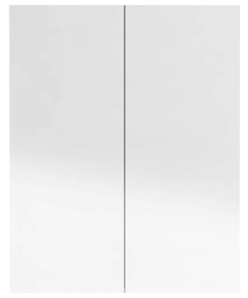 VidaXL Fürdőszobaszekrény - Tükör - Fekete - 60x15x75 cm