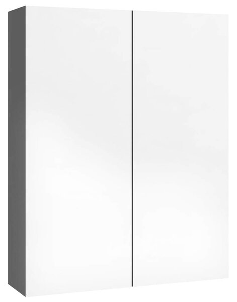 VidaXL Fürdőszobaszekrény - Tükör - Fekete - 60x15x75 cm