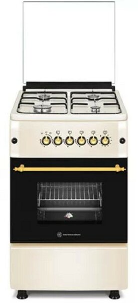Novacook F5S40G2 Retro Gáztűzhely, 57L, 4 főzőzóna, A energiaosztály, Bézs