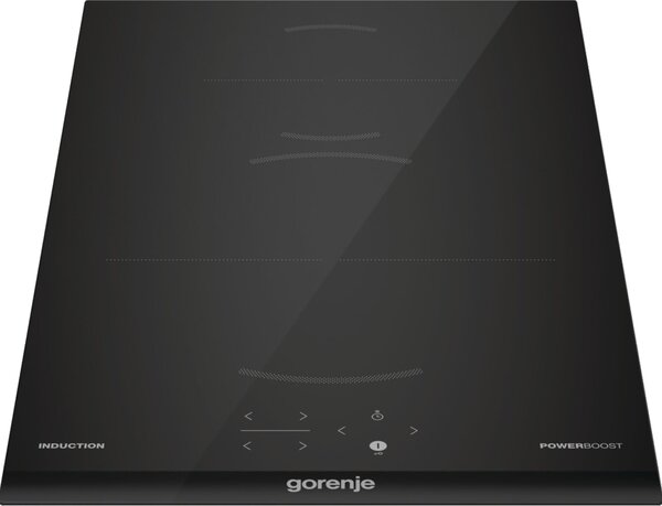 Gorenje GI3201BC Beépíthető indukciós főzőlap, 30 cm, 2 főzőzóna, BigZone, PowerBoost, Fekete