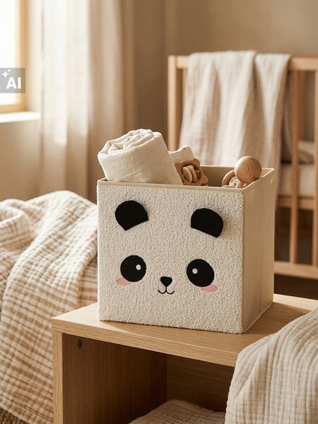 Sinsay - Tárolódoboz pandamintával - fekete