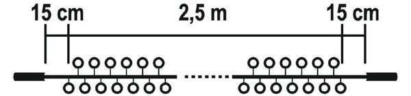 HOME DLIC120WH sorolható cluster fényfüzér, 2,5 méter, 120db hidegfehér LED, fehér vezeték, kül- és beltéri kivitel