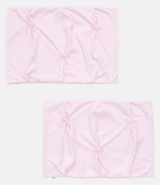 Sinsay - Párnahuzat szett fodrokkal és masni hímzéssel - pasztellpink