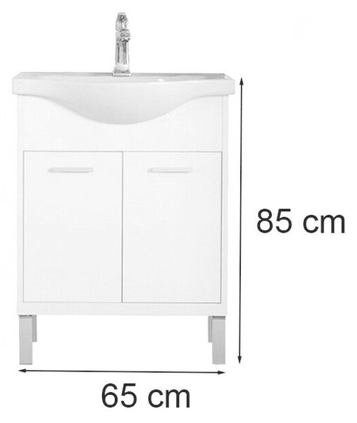 Nerva Prime 65 Fürdőszobabútor - Fehér