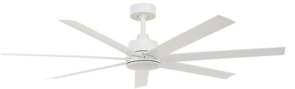 Atlanta mennyezeti ventilátor világítással, fehér, 142 cm, csendes – Beacon Beacon Lighting, Atlanta, dimmable, Fehér, Nappali, Műanyag, Modern