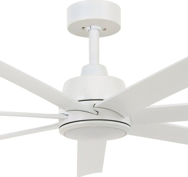 Atlanta mennyezeti ventilátor világítással, fehér, 142 cm, csendes – Beacon Beacon Lighting, Atlanta, dimmable, Fehér, Nappali, Műanyag, Modern