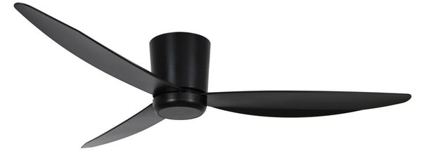 Array mennyezeti ventilátor világítással, fekete, 137 cm, csendes, Beacon Beacon Lighting, Array, dimmable, Fekete, Nappali, Műanyag, Modern