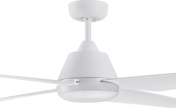 Aria LED mennyezeti ventilátor, fehér, csendes, 122 cm – Beacon Beacon Lighting, Aria, Fehér, Nappali, Műanyag, Modern
