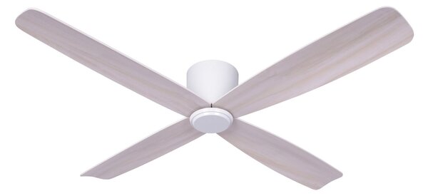 Fraser mennyezeti ventilátor, fehér/tölgy, DC, csendes, Ø 132 cm – Beacon Beacon Lighting, Fraser, Fa, Nappali, Fa, Modern