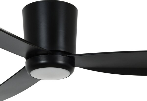 Array mennyezeti ventilátor világítással, fekete, 137 cm, csendes, Beacon Beacon Lighting, Array, dimmable, Fekete, Nappali, Műanyag, Modern
