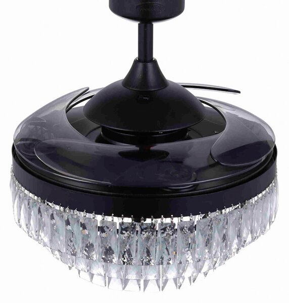 Fanaway Veil mennyezeti ventilátor világítással, fekete, csendes, Beacon Beacon Lighting, Fanaway Veil, Fekete, Nappali, Műanyag