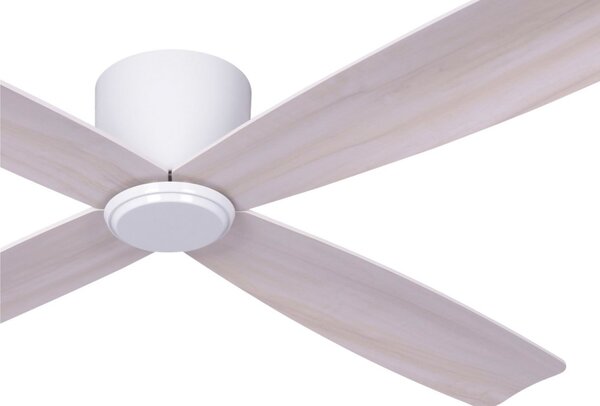 Fraser mennyezeti ventilátor, fehér/tölgy, DC, csendes, Ø 132 cm – Beacon Beacon Lighting, Fraser, Fa, Nappali, Fa, Modern