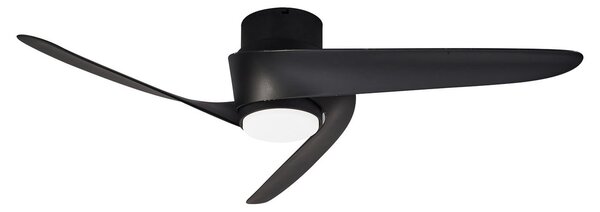 Groenland LED mennyezeti ventilátor, fekete, DC, csendes, CCT – Mantra Mantra Iluminación, Groenland M, dimmable, Fekete, Nappali, Műanyag, Modern